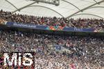 08.06.2025, Fussball UEFA Nations League 2024/25,  Spiel um Platz 3, Deutschland - Frankreich, in der MHP-Arena Stuttgart,  Tribne mit UEFA-Nationsleague Branding 