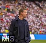 08.06.2025, Fussball UEFA Nations League 2024/25,  Spiel um Platz 3, Deutschland - Frankreich, in der MHP-Arena Stuttgart, Trainer Julian Nagelsmann (Deutschland) nachdenklich 
