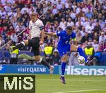 08.06.2025, Fussball UEFA Nations League 2024/25,  Spiel um Platz 3, Deutschland - Frankreich, in der MHP-Arena Stuttgart, v.li: Josua Kimmich (Deutschland), gegen Kylian Mbappe (Frankreich) 