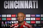 15.06.2025, Cincinnati (USA), FIFA Club World Cup 2025, Gruppe C, FC Bayern Mnchen Pressekonferenz vor dem Spiel gegen Auckland City im TQL Stadium, Vincent Kompany (Bayern Mnchen) beantwortet die Fragen der Journalisten zum kommenden Auftaktspiel der Klub-WM.