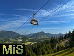 21.06.2025, Wandern im Allgu bei Oberjoch, leerer Sessellift von und zum Berg Iseler,  Er ist der Hausberg von Oberjoch und Bad Hindelang.  