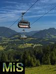 21.06.2025, Wandern im Allgu bei Oberjoch, leerer Sessellift von und zum Berg Iseler,  Er ist der Hausberg von Oberjoch und Bad Hindelang.  