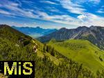 21.06.2025, Wandern im Allgu bei Oberjoch, Ausblick vom Berg Iseler,  Er ist der Hausberg von Oberjoch und Bad Hindelang.  