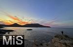 23.06.2025,  Beliebtes Reiseziel der Deutschen, Mallorca. Hier in Cala Ratjada, Sonnenuntergang an der Cala Agulla.