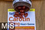26.06.2025, Rezeptfreie Nahrungsergnzungsmittel, Carotin, fr den Schutz der Haut vor der Sonne. Fr gesunde und schne Haut. Beta-Carotin wird im Krper in Vitamin-A umgewandelt, das mit Biotin & Niacin den Erhalt gesunder Haut untersttzt
