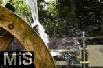 12.07.2025, Bad W�rishofen im Unterallg�u, Wasserrad in der Fu�g�ngerzone.  