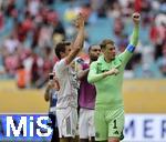 29.06.2025, FIFA Club World Cup 2025, Achtelfinale, CR Flamengo Rio de Janeiro - FC Bayern Mnchen, im Hard Rock Stadium (Miami Gardens, FL), Schlussjubel Thomas Mller (FC Bayern Mnchen), Torwart Manuel Neuer (FC Bayern Mnchen) 