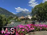 29.6.2025, Meran in Sdtirol, Italien. Hier der Fluss Passer der durch Meran fliesst.