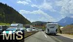 26.06.2025, Brennerautobahn bei Innsbruck (sterreich). Fahrtrichtung Sden.