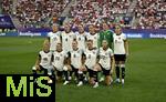 04.07.2025, UEFA Frauen-Europameisterschaft 2025 in der Schweiz. Spieltag 1, Vorrunde, Deutschland - Polen, im Kybunpark (St. Gallen, Schweiz). die deutsche Mannschaft: untere Reihe v.l. Linda Dallmann (Deutschland), Elisa Sen (Deutschland), Janina Minge (Deutschland), Sarai Linder (Deutschland), Jule Brand (Deutschland), obere Reihe v.l. Lea Schller (Deutschland), Rebecca Knaak (Deutschland), Sjoeke Nsken (Deutschland), Klara Bhl (Deutschland), Torhterin Ann-Kathrin Berger (Deutschland), Giulia Gwinn (Deutschland)