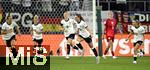 04.07.2025, UEFA Frauen-Europameisterschaft 2025 in der Schweiz. Spieltag 1, Vorrunde, Deutschland - Polen, im Kybunpark (St. Gallen, Schweiz). Jubel Torschtze Jule Brand (mi., Deutschland) zum Tor zum 1:0