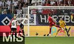 04.07.2025, UEFA Frauen-Europameisterschaft 2025 in der Schweiz. Spieltag 1, Vorrunde, Deutschland - Polen, im Kybunpark (St. Gallen, Schweiz). Tor zum 2:0 durch Torschtzin Lea Schller (Deutschland)
