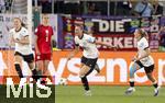 04.07.2025, UEFA Frauen-Europameisterschaft 2025 in der Schweiz. Spieltag 1, Vorrunde, Deutschland - Polen, im Kybunpark (St. Gallen, Schweiz).  Jule Brand (mitte, Deutschland) Torjubel  