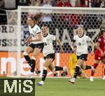 04.07.2025, UEFA Frauen-Europameisterschaft 2025 in der Schweiz. Spieltag 1, Vorrunde, Deutschland - Polen, im Kybunpark (St. Gallen, Schweiz).  li: Jule Brand (Deutschland) Torjubel 