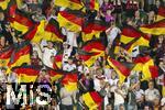 04.07.2025, UEFA Frauen-Europameisterschaft 2025 in der Schweiz. Spieltag 1, Vorrunde, Deutschland - Polen, im Kybunpark (St. Gallen, Schweiz). Fans Deutschland