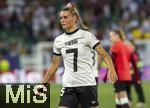 04.07.2025, UEFA Frauen-Europameisterschaft 2025 in der Schweiz. Spieltag 1, Vorrunde, Deutschland - Polen, im Kybunpark (St. Gallen, Schweiz). Selina Cerci (Deutschland) nach dem Spiel mit dem Trikot von Giulia Gwinn (Deutschland) zu Ehren, die verletzt ausgewechselt werden musste