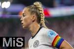 04.07.2025, UEFA Frauen-Europameisterschaft 2025 in der Schweiz. Spieltag 1, Vorrunde, Deutschland - Polen, im Kybunpark (St. Gallen, Schweiz). Giulia Gwinn (Deutschland) nachdenklich  