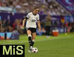 04.07.2025, UEFA Frauen-Europameisterschaft 2025 in der Schweiz. Spieltag 1, Vorrunde, Deutschland - Polen, im Kybunpark (St. Gallen, Schweiz). Jule Brand (Deutschland) am Ball 