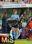04.07.2025, UEFA Frauen-Europameisterschaft 2025 in der Schweiz. Spieltag 1, Vorrunde, Deutschland - Polen, im Kybunpark (St. Gallen, Schweiz). Vierte Offizielle Olaz Rivera Olmedo (Spanien)