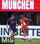 05.07.2025, FIFA Club World Cup 2025, Viertelfinale, Paris St. Germain - FC Bayern Mnchen, im Mercedes-Benz Stadium (Atlanta, GA), v.li: Khvicha Kvaratskhelia (FC Paris Saint-Germain) gegen Dayot Upamecano (FC Bayern Mnchen) 