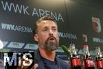 07.07.2025, Fussball 1. Bundesliga 2025/2026, Trainingsauftakt FC Augsburg, Pressekonferenz in der WWK-Arena Augsburg, Vorstellung von Trainer Sandro Wagner (FC Augsburg). 
 

