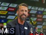 07.07.2025, Fussball 1. Bundesliga 2025/2026, Trainingsauftakt FC Augsburg, Pressekonferenz in der WWK-Arena Augsburg, Vorstellung von Trainer Sandro Wagner (FC Augsburg).  
  

