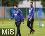 07.07.2025, Fussball 1. Bundesliga 2025/2026, Trainingsauftakt FC Augsburg, am Trainingsplatz an der WWK-Arena Augsburg, li: Co-Trainer Imre Szabics (FC Augsburg), Trainer Sandro Wagner (FC Augsburg) 
