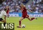 08.07.2025, UEFA Frauen-Europameisterschaft 2025 in der Schweiz. Spieltag 2, Vorrunde, Deutschland - Dnemark, im St-Jakob-Park Basel (Schweiz). Sara Holmgaard (Dnemark) am Ball 