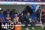 08.07.2025, UEFA Frauen-Europameisterschaft 2025 in der Schweiz. Spieltag 2, Vorrunde, Deutschland - Dnemark, im St-Jakob-Park Basel (Schweiz).  Das Trikot der verletzten Giulia Gwinn (Deutschland) hngt ber den Sitz auf der Ersatzbank.