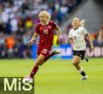 08.07.2025, UEFA Frauen-Europameisterschaft 2025 in der Schweiz. Spieltag 2, Vorrunde, Deutschland - Dnemark, im St-Jakob-Park Basel (Schweiz). Pernille Harder (Dnemark) am Ball 