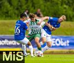 17.07.2025, Fussball 2. Bundesliga 2025/2026, Darmstadt 98 im Sommertrainingslager in Bad Wrishofen im Unterallgu, Testspiel: Darmstadt 98 - FC St.Gallen 1879, im Stadion Bad Wrishofen. v.li: Hiroki Akiyama (SV Darmstadt 98), -, Kai Klefisch (SV Darmstadt 98)  