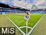 19.07.2025, UEFA Frauen-Europameisterschaft 2025 in der Schweiz. Viertelfinale, Frankreich - Deutschland, im St-Jakob-Park Basel (Schweiz). Stadionansicht vor dem Spiel.