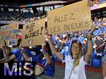 19.07.2025, UEFA Frauen-Europameisterschaft 2025 in der Schweiz. Viertelfinale, Frankreich - Deutschland, im St-Jakob-Park Basel (Schweiz). franzsische Fans