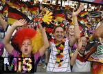 19.07.2025, UEFA Frauen-Europameisterschaft 2025 in der Schweiz. Viertelfinale, Frankreich - Deutschland, im St-Jakob-Park Basel (Schweiz). Die deutschen Fans feuern die Mannschaft an