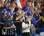19.07.2025, UEFA Frauen-Europameisterschaft 2025 in der Schweiz. Viertelfinale, Frankreich - Deutschland, im St-Jakob-Park Basel (Schweiz). Die Franzosen feiern.
