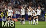 19.07.2025, UEFA Frauen-Europameisterschaft 2025 in der Schweiz. Viertelfinale, Frankreich - Deutschland, im St-Jakob-Park Basel (Schweiz). Die deutschen jubeln