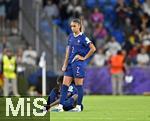 19.07.2025, UEFA Frauen-Europameisterschaft 2025 in der Schweiz. Viertelfinale, Frankreich - Deutschland, im St-Jakob-Park Basel (Schweiz). Maelle Lakrar (Frankreich) ist enttuscht