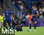 19.07.2025, UEFA Frauen-Europameisterschaft 2025 in der Schweiz. Viertelfinale, Frankreich - Deutschland, im St-Jakob-Park Basel (Schweiz). v.l Alice Sombath (Frankreich) und Maelle Lakrar (Frankreich) sind enttuscht