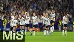 19.07.2025, UEFA Frauen-Europameisterschaft 2025 in der Schweiz. Viertelfinale, Frankreich - Deutschland, im St-Jakob-Park Basel (Schweiz). Jubel bei den deutschen Frauen nach einem Tor beim Elfmeterschieen. Sjoeke Nsken (Deutschland), Rebecca Knaak (Deutschland), Sophia Kleinherne (Deutschland), Sara Dbritz (Deutschland), Linda Dallmann (Deutschland), Klara Bhl (Deutschland), Lea Schller (Deutschland), 