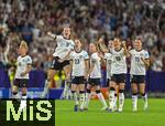 19.07.2025, UEFA Frauen-Europameisterschaft 2025 in der Schweiz. Viertelfinale, Frankreich - Deutschland, im St-Jakob-Park Basel (Schweiz). Jubel bei den deutschen Frauen nach einem Tor beim Elfmeterschieen. Linda Dallmann (Deutschland), Sjoeke Nsken (Deutschland), Sophia Kleinherne (Deutschland), Klara Bhl (Deutschland), Selina Cerci (Deutschland), 