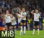 19.07.2025, UEFA Frauen-Europameisterschaft 2025 in der Schweiz. Viertelfinale, Frankreich - Deutschland, im St-Jakob-Park Basel (Schweiz). Jubel bei den deutschen Frauen nach einem Tor beim Elfmeterschieen. Sara Dbritz (Deutschland), Sophia Kleinherne (Deutschland), Selina Cerci (Deutschland), Klara Bhl (Deutschland), Lea Schller (Deutschland), 