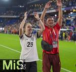 19.07.2025, UEFA Frauen-Europameisterschaft 2025 in der Schweiz. Viertelfinale, Frankreich - Deutschland, im St-Jakob-Park Basel (Schweiz). Frenetischer Schlussjubel nach dem Sieg nach Elfmeterschieen der deutschen Frauen. Sophia Kleinherne (Deutschland)