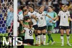 19.07.2025, UEFA Frauen-Europameisterschaft 2025 in der Schweiz. Viertelfinale, Frankreich - Deutschland, im St-Jakob-Park Basel (Schweiz). Frenetischer Schlussjubel nach dem Sieg nach Elfmeterschieen der deutschen Frauen. Torhterin Ann-Katrin Berger (Deutschland), Sjoeke Nsken (Deutschland), Selina Cerci (Deutschland), Klara Bhl (Deutschland), Rebecca Knaak (Deutschland) 
