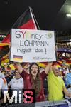 19.07.2025, UEFA Frauen-Europameisterschaft 2025 in der Schweiz. Viertelfinale, Frankreich - Deutschland, im St-Jakob-Park Basel (Schweiz). Fans Deutschland (Sydney Lohmann regelt das) 