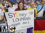 19.07.2025, UEFA Frauen-Europameisterschaft 2025 in der Schweiz. Viertelfinale, Frankreich - Deutschland, im St-Jakob-Park Basel (Schweiz). Fans Deutschland (Sydney Lohmann regelt das) 