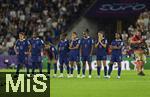 19.07.2025, UEFA Frauen-Europameisterschaft 2025 in der Schweiz. Viertelfinale, Frankreich - Deutschland, im St-Jakob-Park Basel (Schweiz). Elfmeterschiessen nach der Verlngerung: Die Franzsinnen bangen gemeinsam
