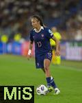 19.07.2025, UEFA Frauen-Europameisterschaft 2025 in der Schweiz. Viertelfinale, Frankreich - Deutschland, im St-Jakob-Park Basel (Schweiz). Selma Bacha (Frankreich) am Ball 