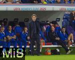 19.07.2025, UEFA Frauen-Europameisterschaft 2025 in der Schweiz. Viertelfinale, Frankreich - Deutschland, im St-Jakob-Park Basel (Schweiz). Trainer Laurent Bonadei (Frankreich) 
