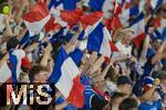 19.07.2025, UEFA Frauen-Europameisterschaft 2025 in der Schweiz. Viertelfinale, Frankreich - Deutschland, im St-Jakob-Park Basel (Schweiz). Fans Frankreich