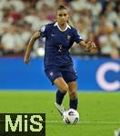 19.07.2025, UEFA Frauen-Europameisterschaft 2025 in der Schweiz. Viertelfinale, Frankreich - Deutschland, im St-Jakob-Park Basel (Schweiz). Maelle Lakrar (Frankreich) am Ball 